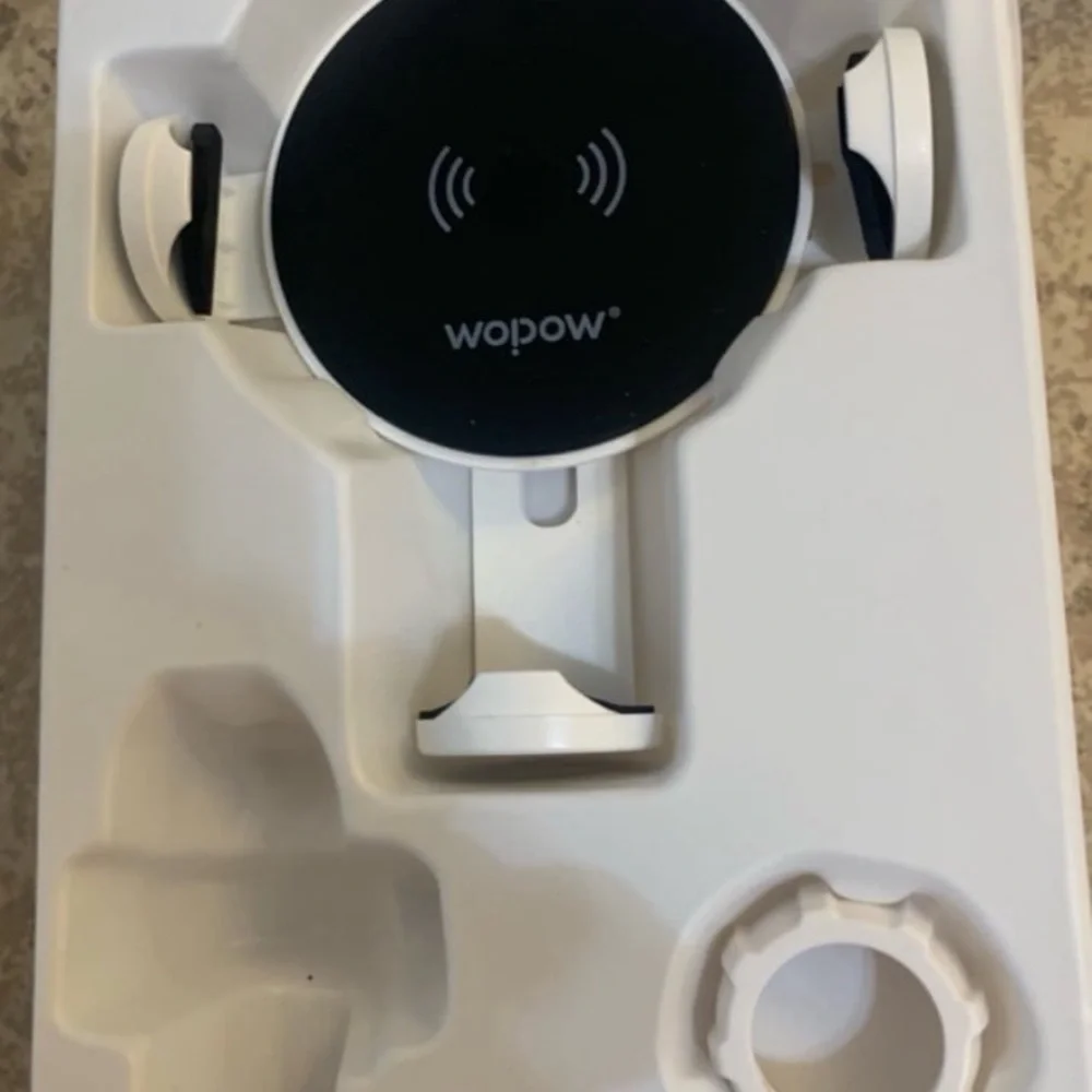 Wopow wireless car charger mount. Is a phone holder charges phone wirelessly